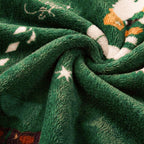 Joyeux Noel Christmas Blanket (Size 230 X 150Cm) - Bottle Green
