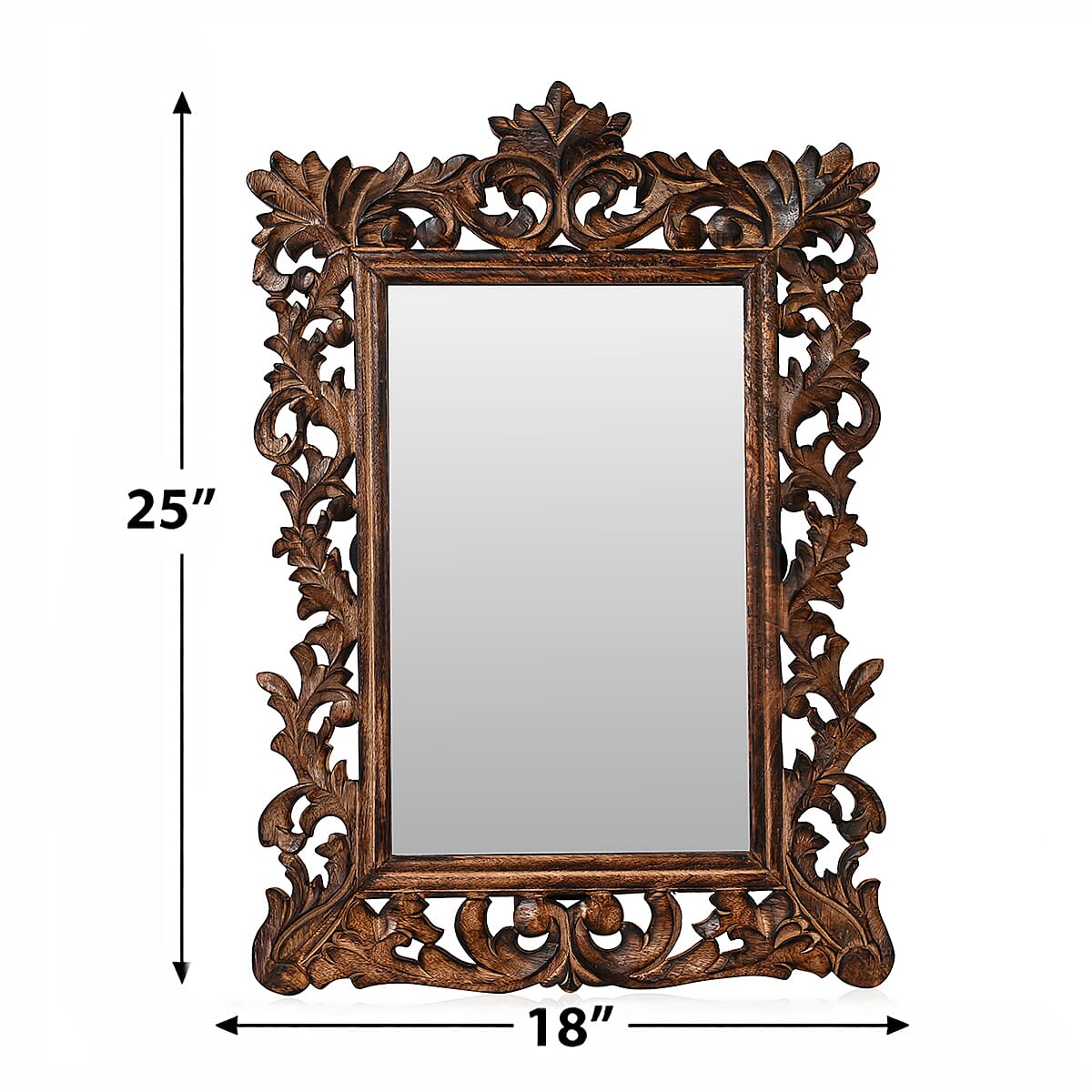 Bliss - Beyond Hand Carved Mirror (45 x 60 cm) - Burn Finish