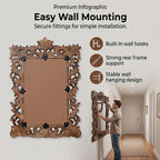 Bliss - Beyond Hand Carved Mirror (45 x 60 cm) - Burn Finish