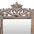 Bliss and Beyond Hand Carved Mirror (45 x 60 cm) - White Antique