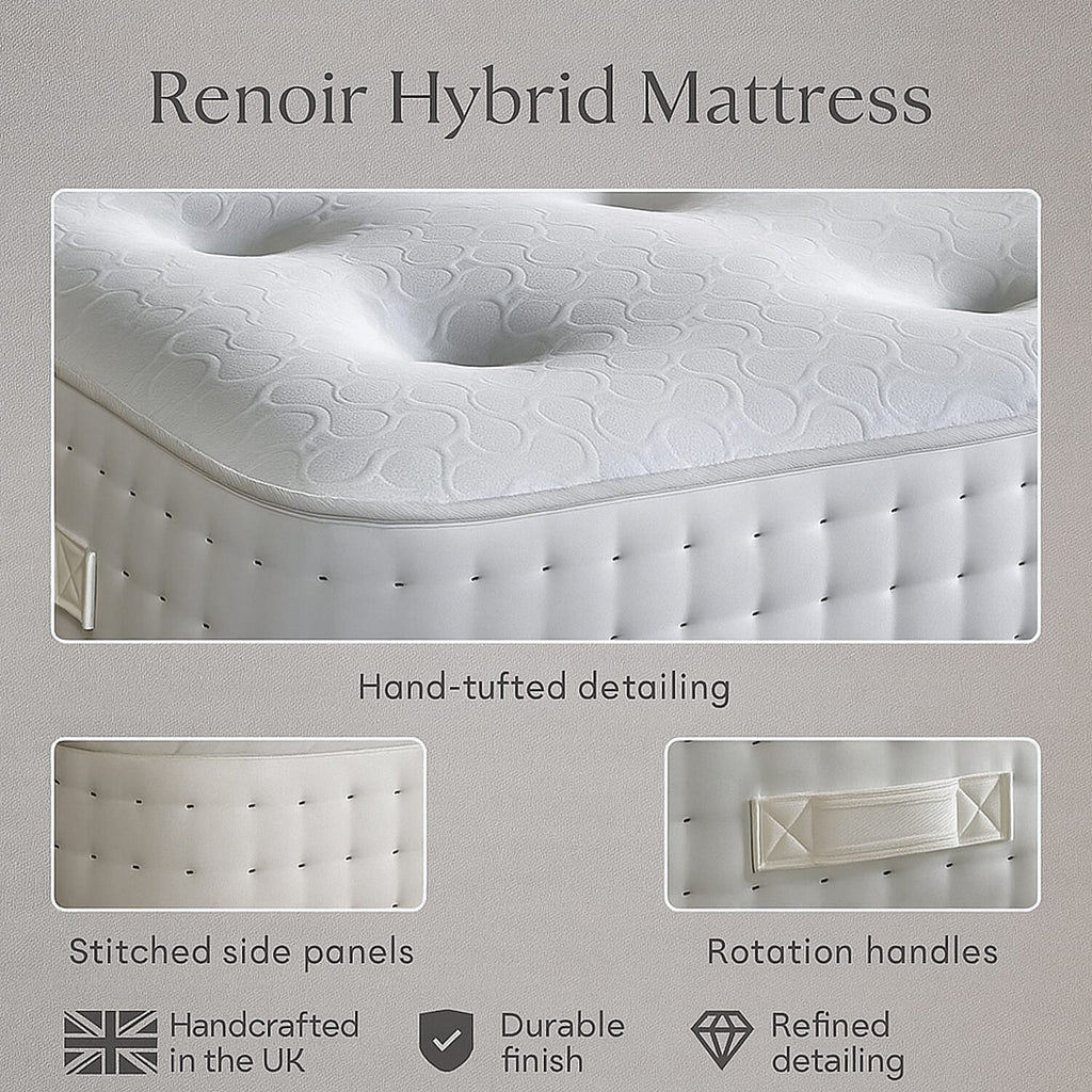 Renoir Hybrid 1000 Pocket Sprung and Memory Foam Mattress by Starry Nights - Single ( 90 x 190 cm)