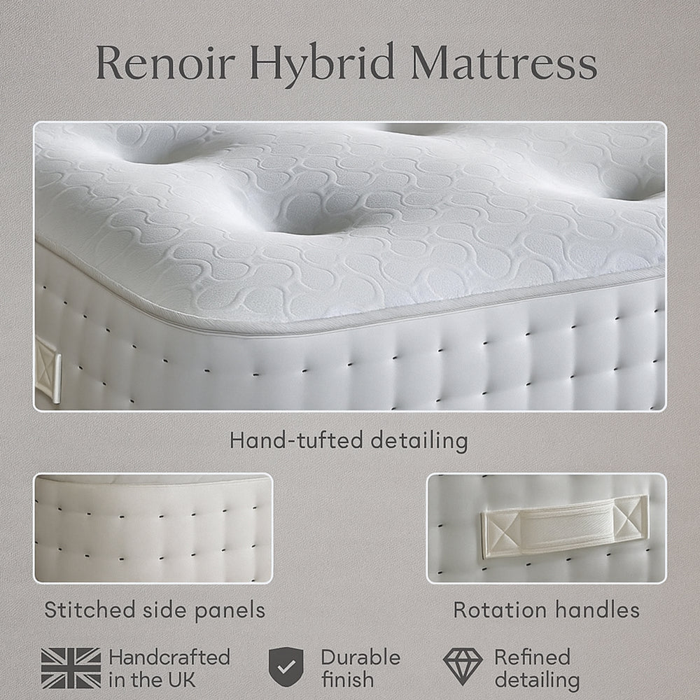 Renoir Hybrid 1000 Pocket Sprung and Memory Foam Mattress by Starry Nights - Single ( 90 x 190 cm)