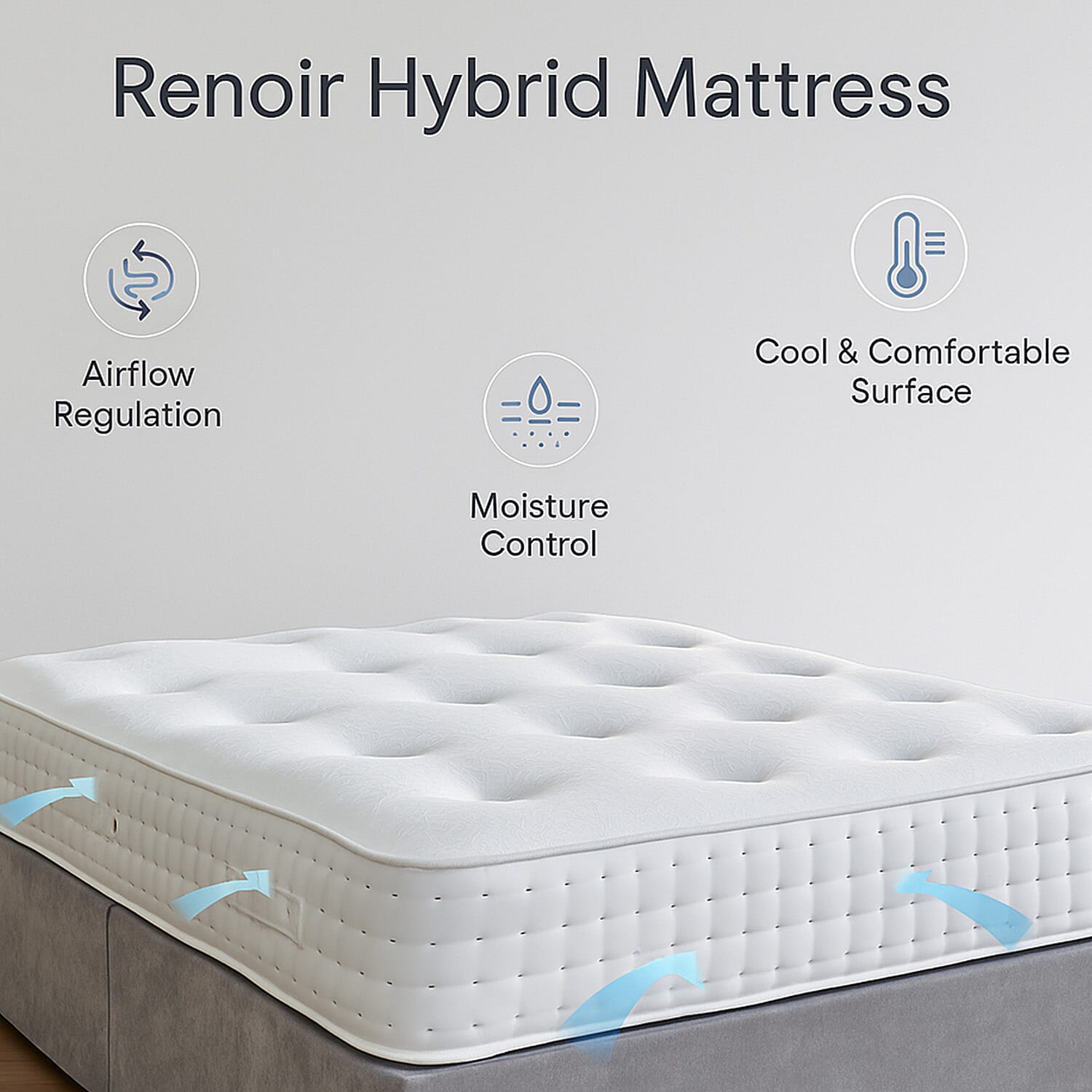 Renoir Hybrid 1000 Pocket Sprung and Memory Foam Mattress by Starry Nights - Super King ( 180 x 200 cm)