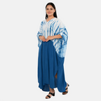 & Maisi Rayon Staple Patterned Kaftan (Size - One Size) - Blue_8368857_1