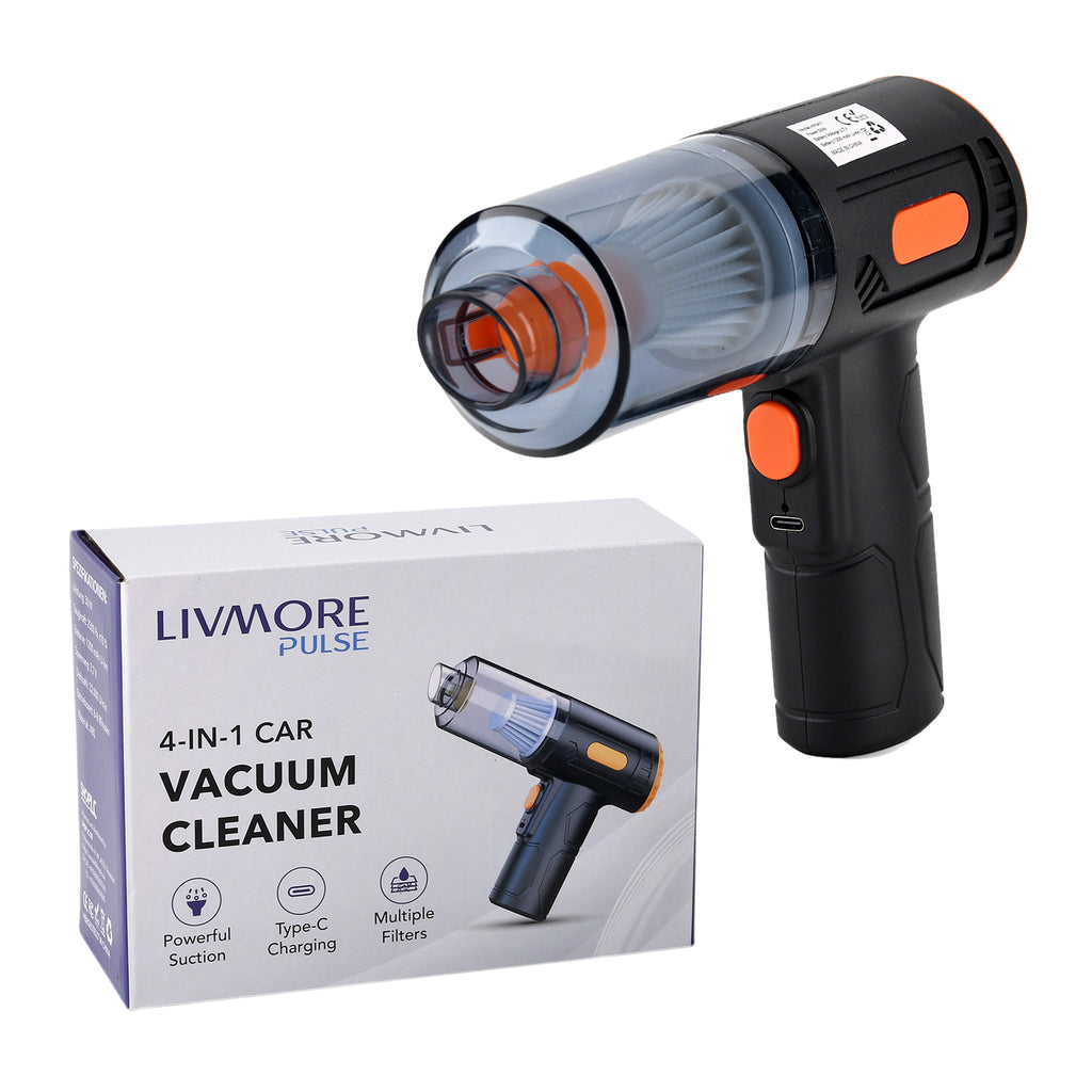 Mini Cordless Vacuum Cleaner - Suction & Blower With 4 attachments, USB--C Charger_8370038