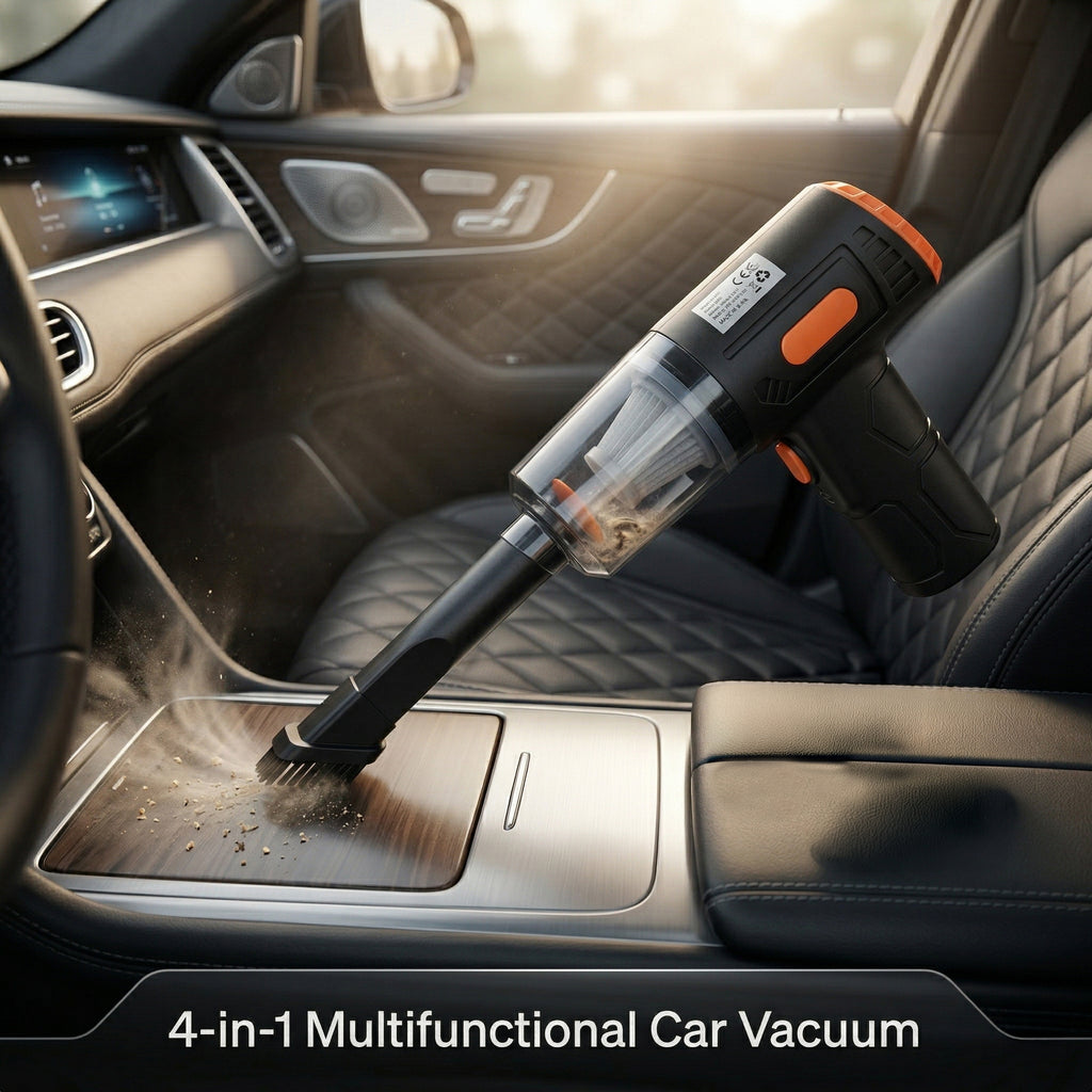 Mini Cordless Vacuum Cleaner - Suction & Blower With 4 attachments, USB--C Charger_8370038_1
