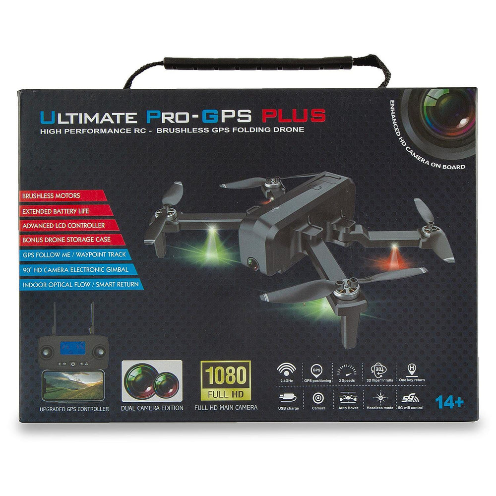 Ultimate Plus Drone - Full HD Camera, Premium Storage Case - Extra Battery - Grey