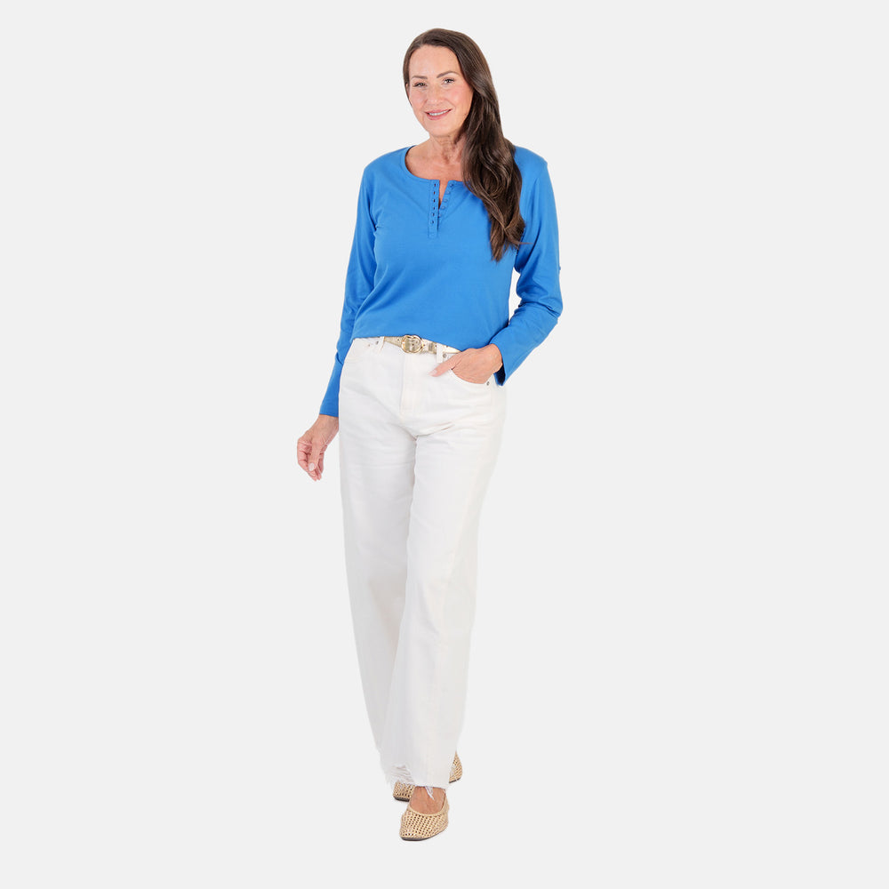 Classic Casual Wear Cotton T-Shirt (Size M) - Blue_8371183