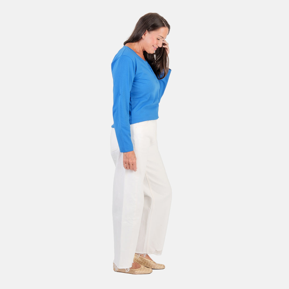 Classic Casual Wear Cotton T-Shirt (Size M) - Blue_8371183_2