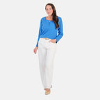 Classic Casual Wear Cotton T-Shirt (Size XL) - Blue_8371185