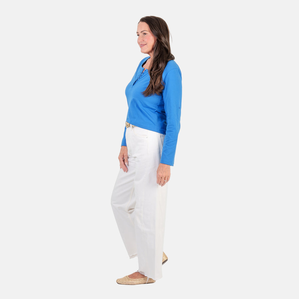 Classic Casual Wear Cotton T-Shirt (Size XL) - Blue_8371185_3
