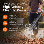 Yard Force LB G18 40V Cordless Leaf Blower with Battery - Charger