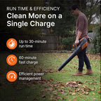 Yard Force LB G18 40V Cordless Leaf Blower with Battery - Charger