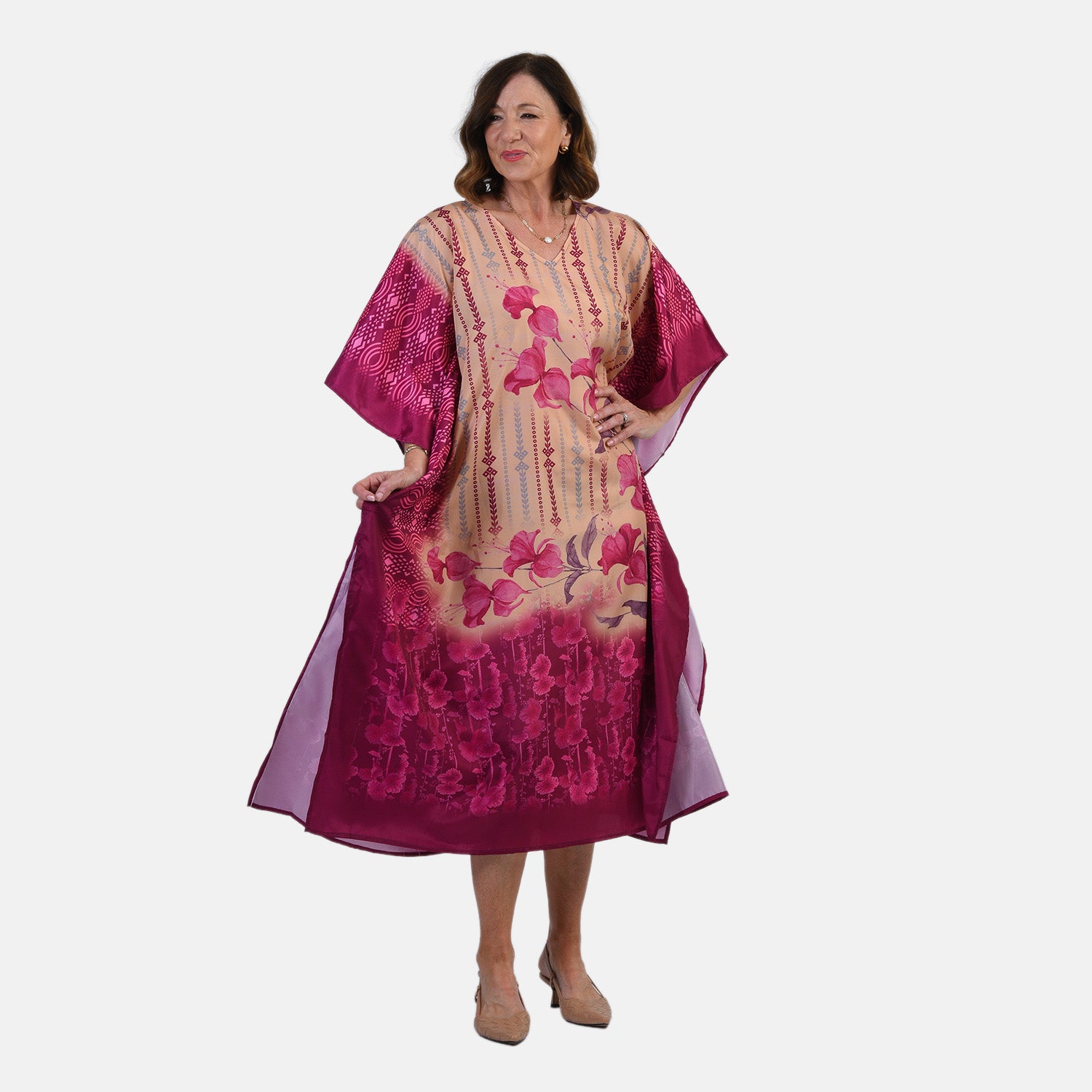 & Maisi Digital Kaftan (Size - One Size) - Magenta_8374703