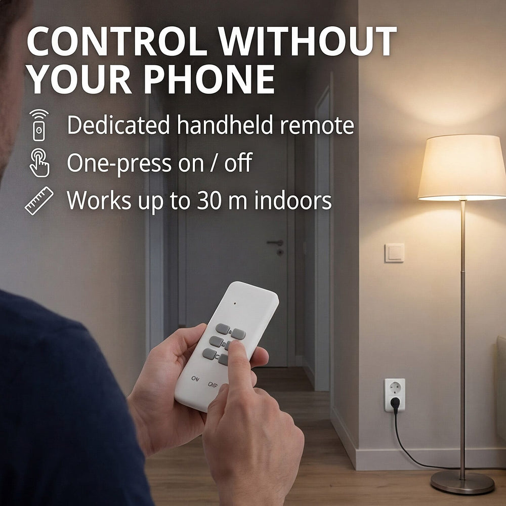 Smartware Remote Control Wireless 3 UK Plugs - White