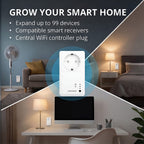 Smartware Remote Control Wireless 3 UK Plugs - White