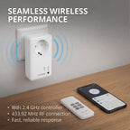 Smartware Remote Control Wireless 3 UK Plugs - White