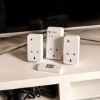 Smartware Remote Control Wireless 3 UK Plugs - White