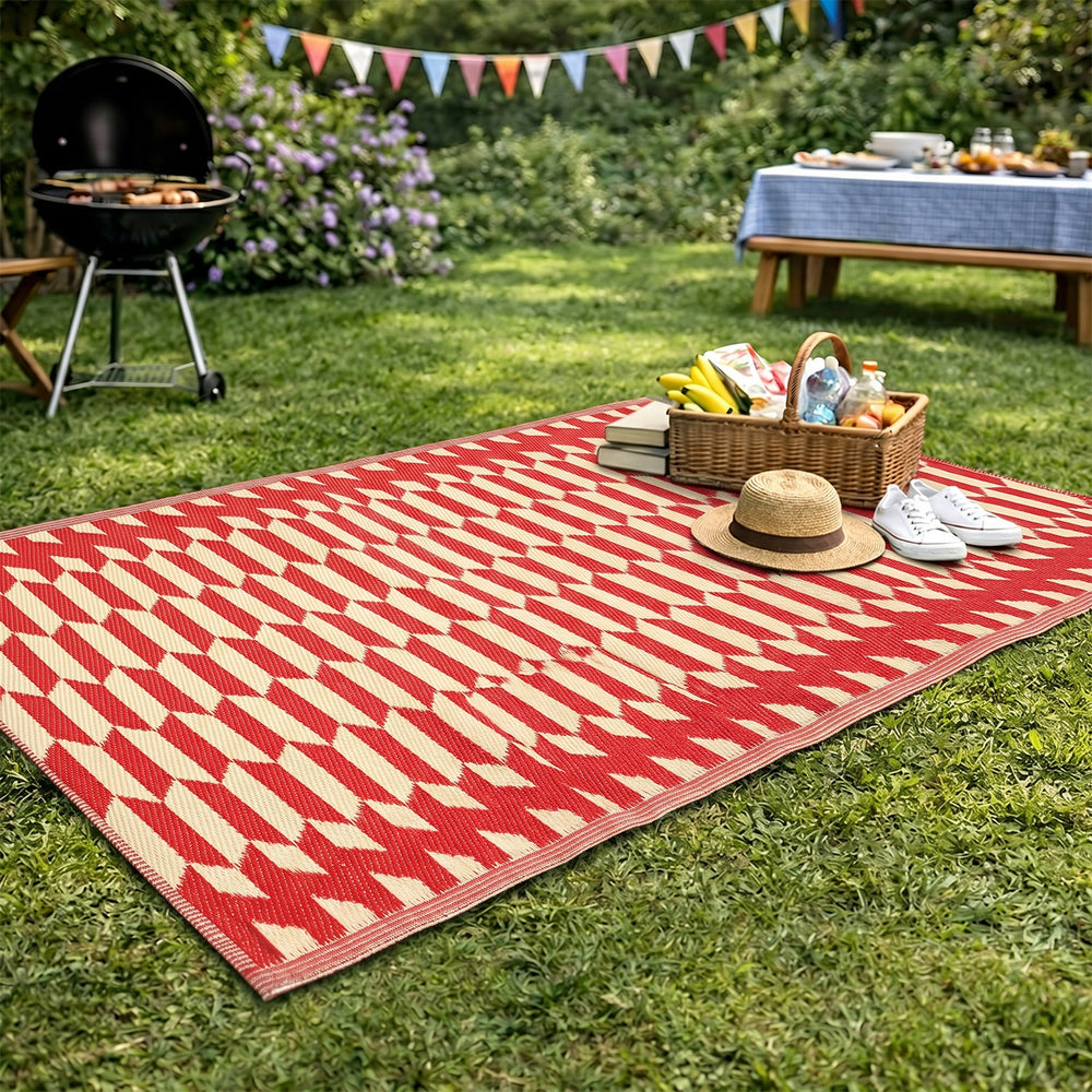 Bliss & Beyond Polypropylene Printed Rug and Door Mat (Size 180x1 cm) - Blue_8377428_1