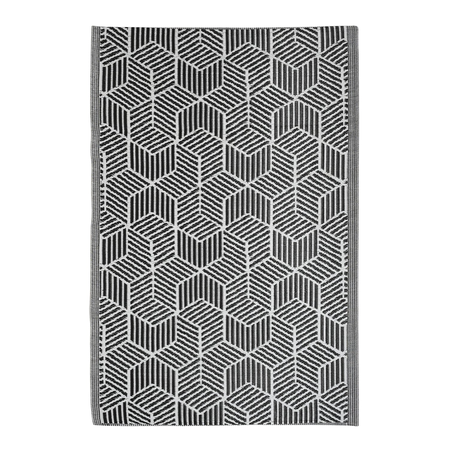Bliss & Beyond Polypropylene Printed Rug and Door Mat (Size 180x1 cm) - White_8377429