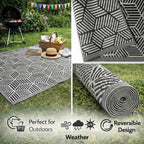Bliss & Beyond Polypropylene Printed Rug and Door Mat (Size 180x1 cm) - White_8377429_3