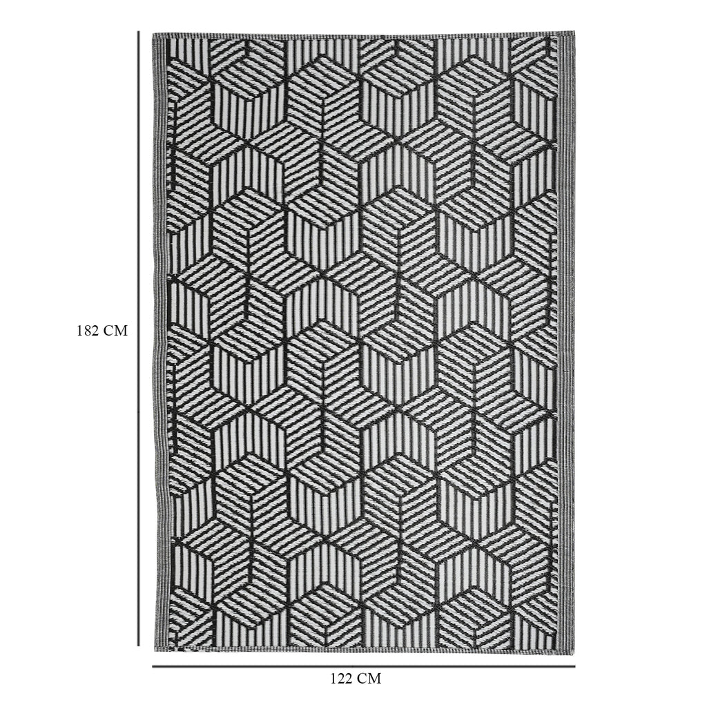 Bliss & Beyond Polypropylene Printed Rug and Door Mat (Size 180x1 cm) - White_8377429_5