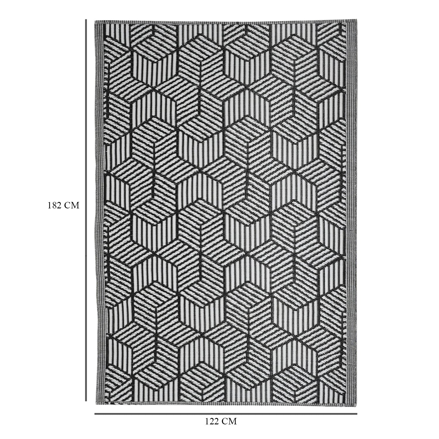 Bliss & Beyond Polypropylene Printed Rug and Door Mat (Size 180x1 cm) - White_8377429_5