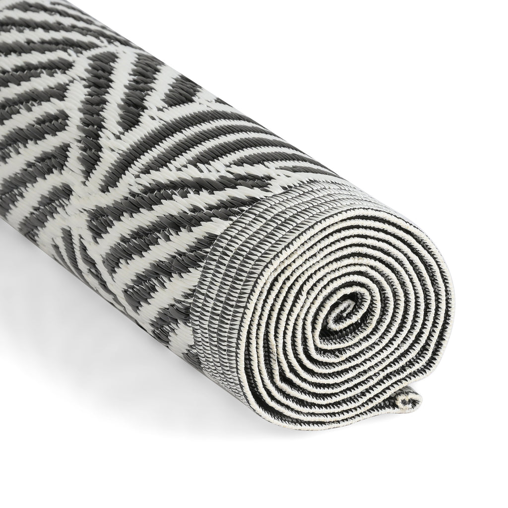 Bliss & Beyond Polypropylene Printed Rug and Door Mat (Size 180x1 cm) - White_8377429_6