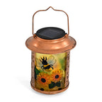 Solar Powered Bee and Sunflower Garden Lantern (14 x 14 x 26 cm) - Multi Colour_8377525