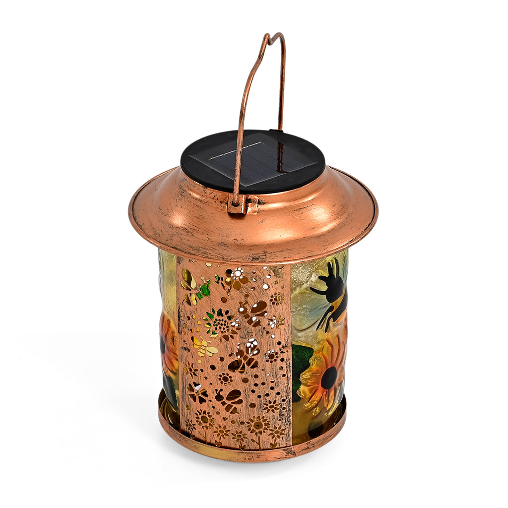 Solar Powered Bee and Sunflower Garden Lantern (14 x 14 x 26 cm) - Multi Colour_8377525_2