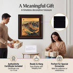24K Gold Foil Painting of the Great Wall of China (44.5 x 44.5cm)