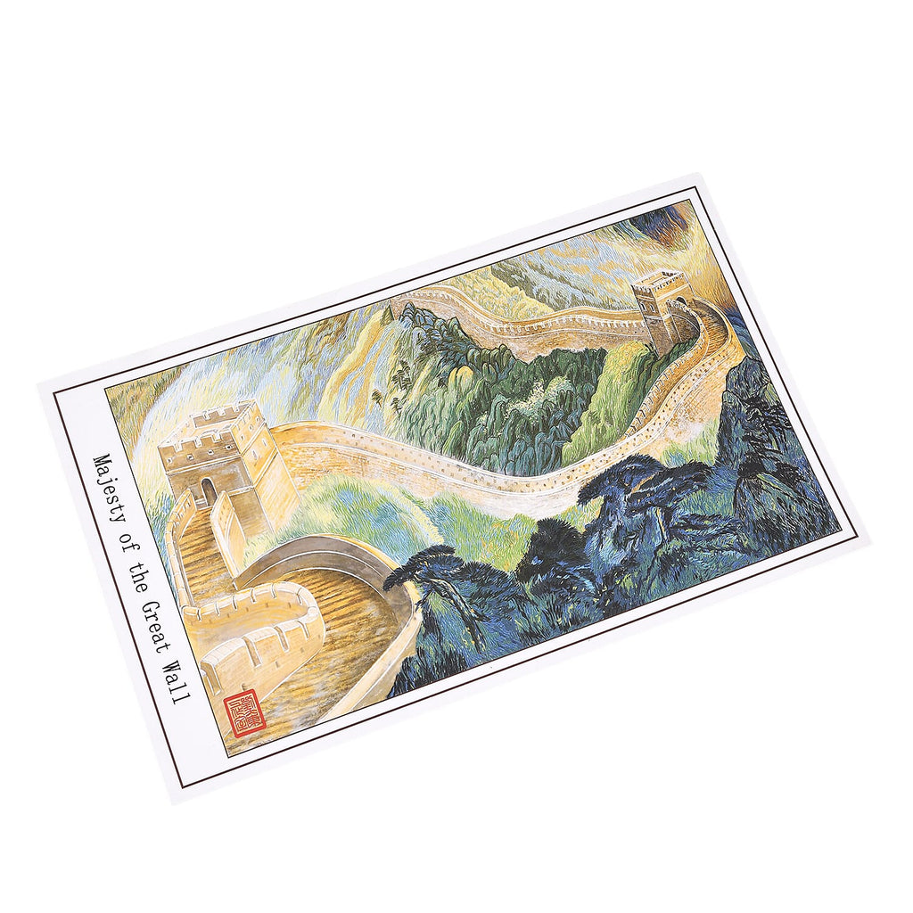 24K Gold Foil Painting of the Great Wall of China (44.5 x 44.5cm)