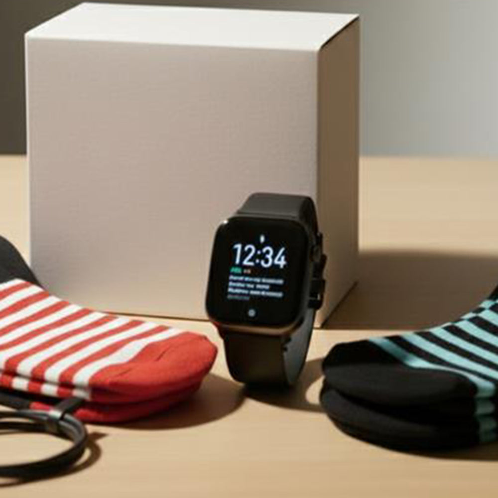 Smart Watch with Happy Socks (3pk) - Multi Colour