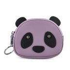 Genuine Leather Panda Pattern Wallet - Purple_8411773
