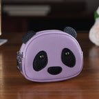 Genuine Leather Panda Pattern Wallet - Purple_8411773_1