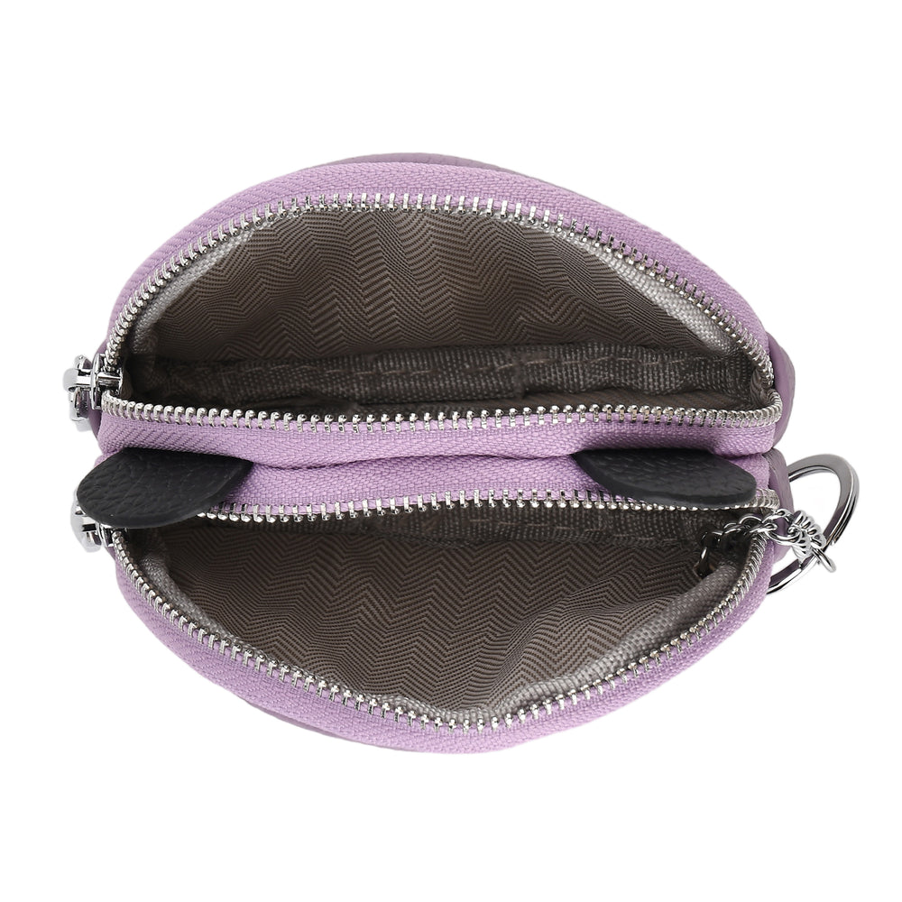 Genuine Leather Panda Pattern Wallet - Purple_8411773_5