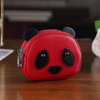 Genuine Leather Panda Pattern Wallet - Red_8411774_1
