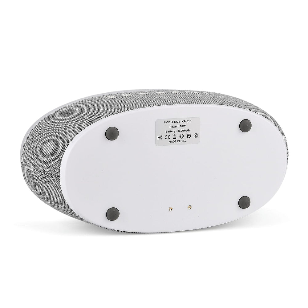 Wireless White Noise Sleep Aid Hub - Wireless Charging, Surround Sound Speakers, RGB Light Feature, FM Radio, Alarm Clock - White