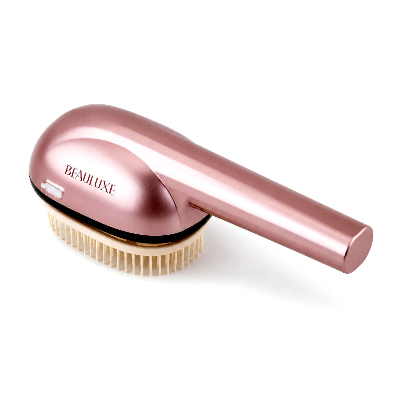 Beauluxe Electric Scalp Massager Hair Brush with LED Red & Blue Light Therapy - Pink_8413380