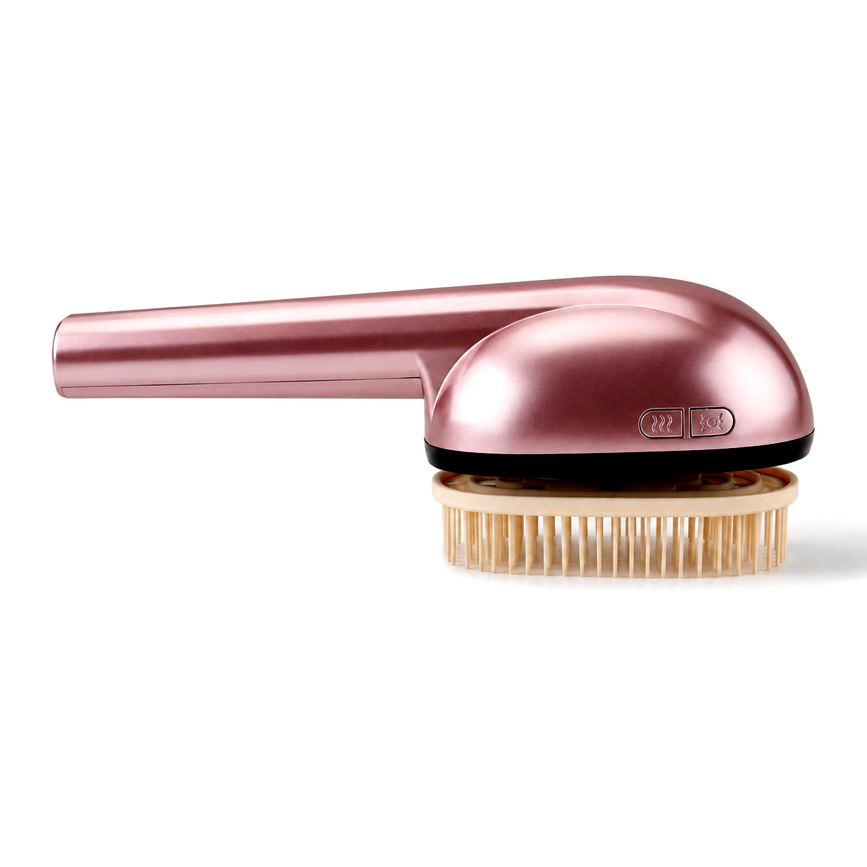 Beauluxe Electric Scalp Massager Hair Brush with LED Red & Blue Light Therapy - Pink_8413380