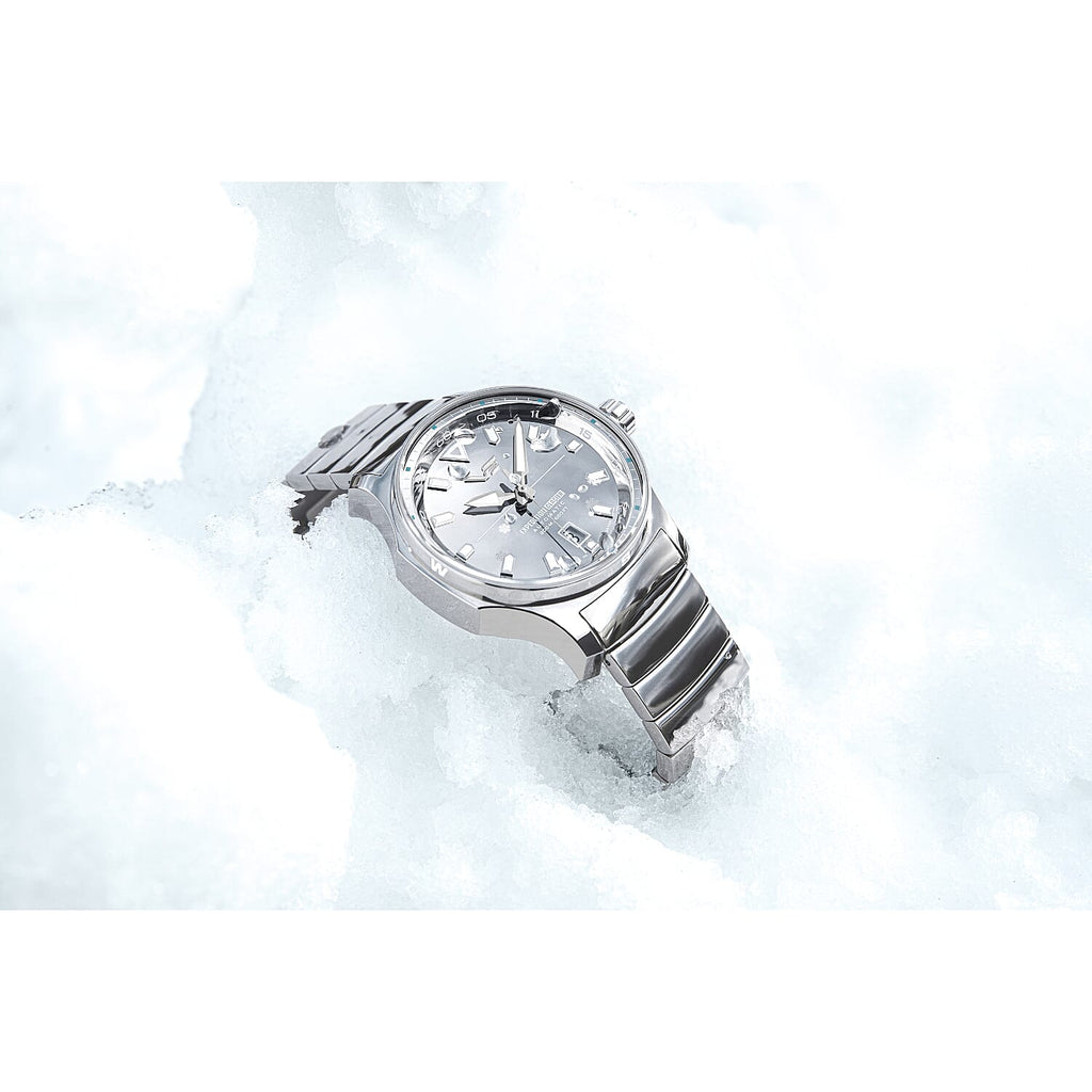 WORLD WIDE LAUNCH - VOSTOK EUROPE Expedition Glacier Automatic NH35 200M WR Silver Dial Mens Watch with Silver Stainless Steel Bracelet Strap