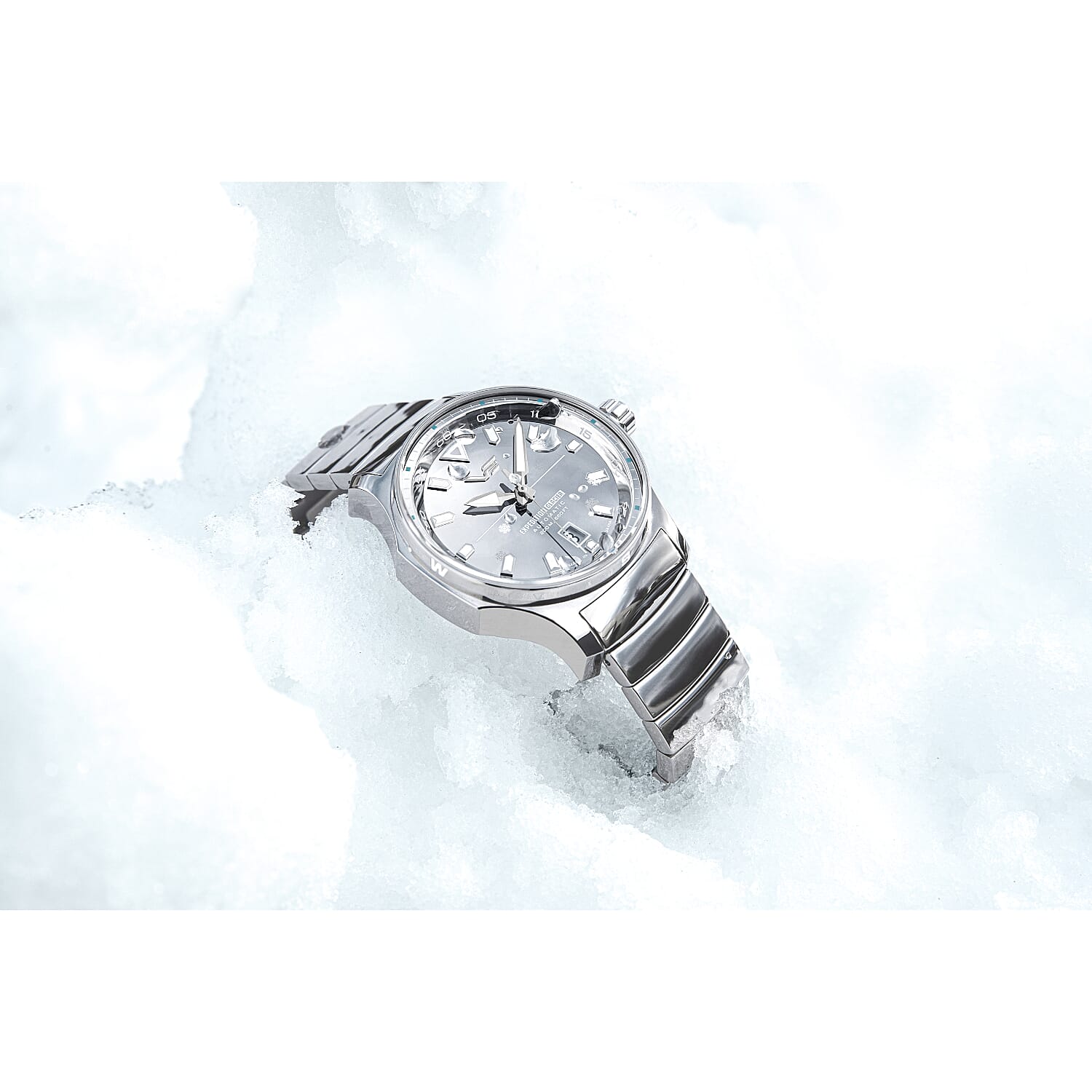 WORLD WIDE LAUNCH - VOSTOK EUROPE Expedition Glacier Automatic NH35 200M WR Silver Dial Mens Watch with Silver Stainless Steel Bracelet Strap