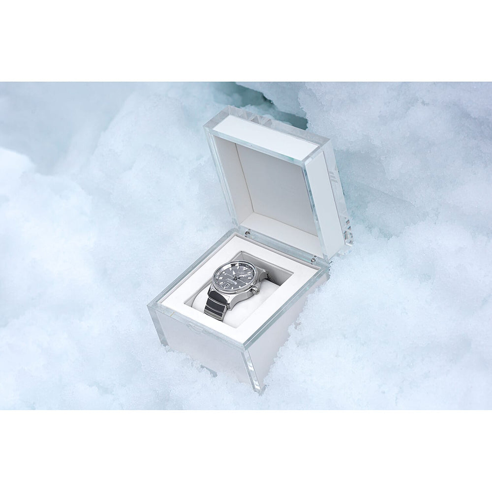 WORLD WIDE LAUNCH - VOSTOK EUROPE Expedition Glacier Automatic NH35 200M WR Silver Dial Mens Watch with Silver Stainless Steel Bracelet Strap