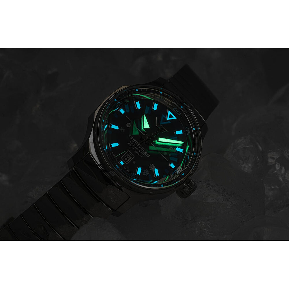 WORLD WIDE LAUNCH - VOSTOK EUROPE Expedition Glacier Automatic NH35 200M WR Silver Dial Mens Watch with Silver Stainless Steel Bracelet Strap