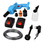 Cordless High-Power Pressure Washer - 260W Portable Jet Wash with 2x 6000mAh Batteries, 5m Hose & Foam Pot Cleaning Kit - Blue_8414570_5