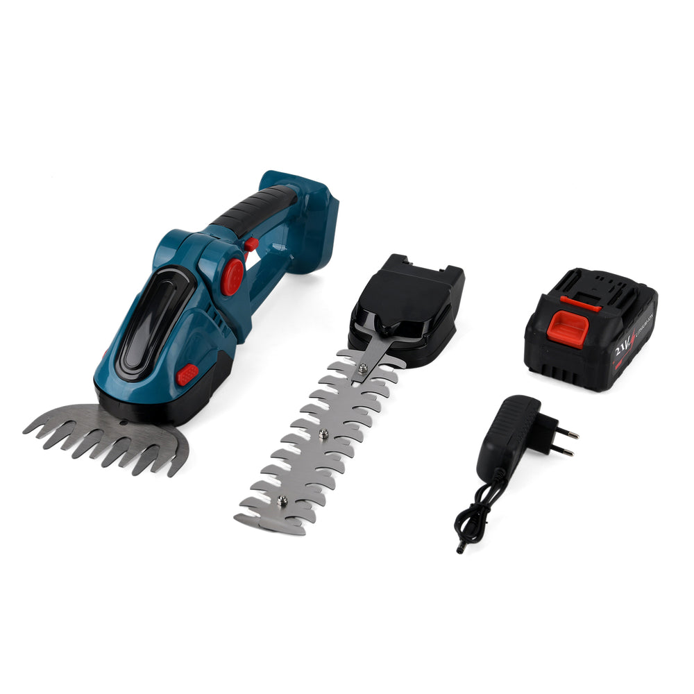 Cordless High-Power Grass Shear - 390W Electric Shrub Trimmer with 6000mAh Battery, 30-Minute Run Time - Dark Teal_8414600