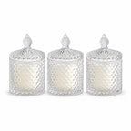 Bliss & Beyond Set of 3 Glass Jar Scented Candles (120g, 7 x 7cm) - Black Oudh, Oudh Royal & Amber Oudh_8415687