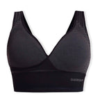 SANKOM Classic Wire-Free Posture Support - Seamless Breathable Comfort Bra with Removable Pads (Size - S-M) - Black