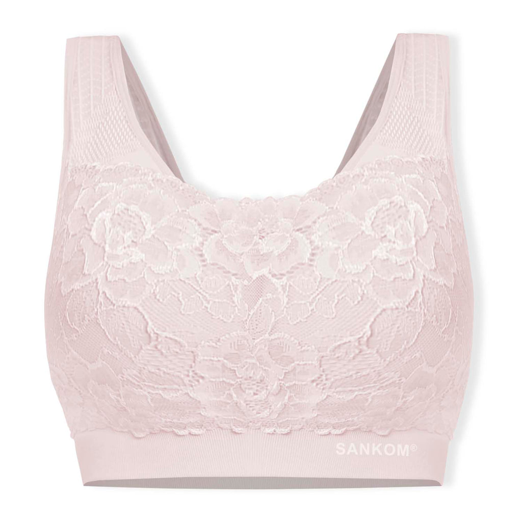 Sankom Switzerland Patent Classic Bra With Lace (Size S/M) - Light Pink_8419787