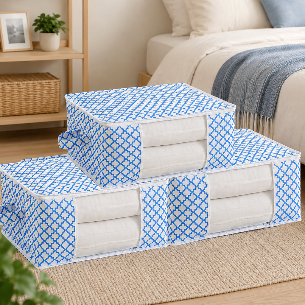 Patterned Storage Box (Size 60x30x45 cm) - Purple_8420256_1
